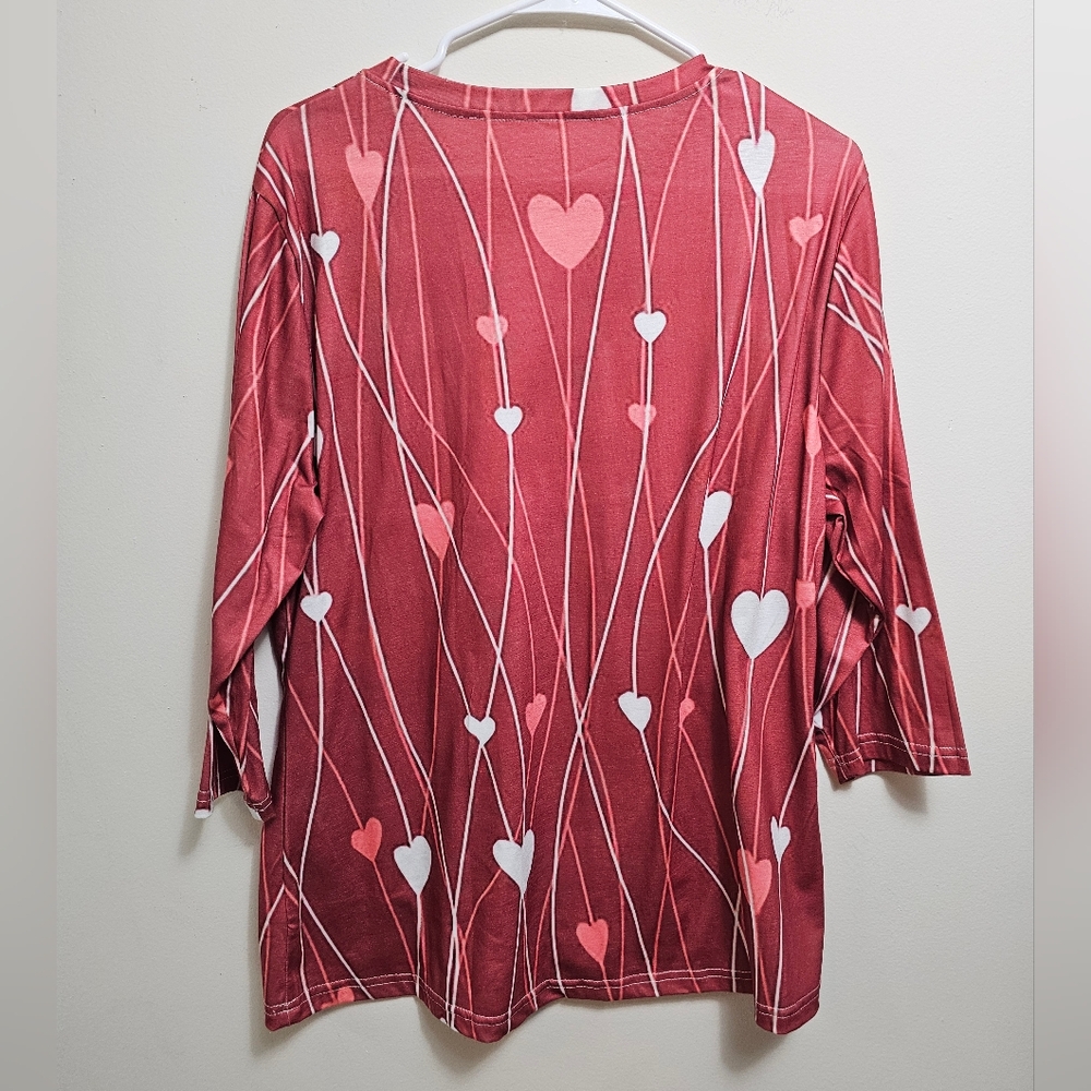 Heart Pattern Long‎ Sleeve Top - Picture 5 of 5